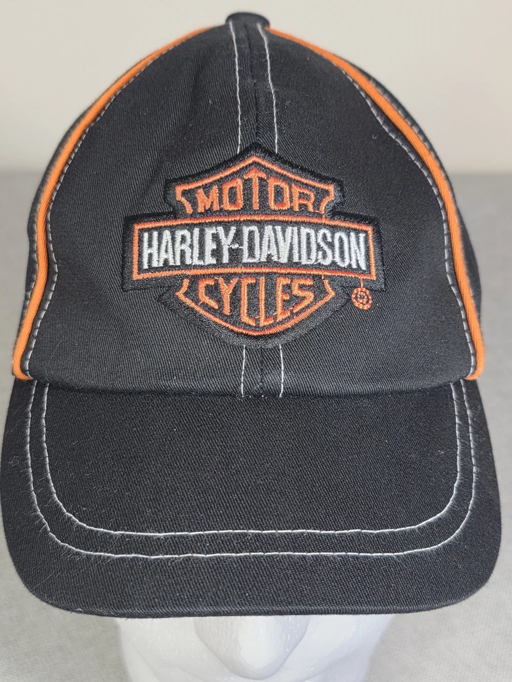 Harley-Davidson Toddler Black Orange Adjustable Hat